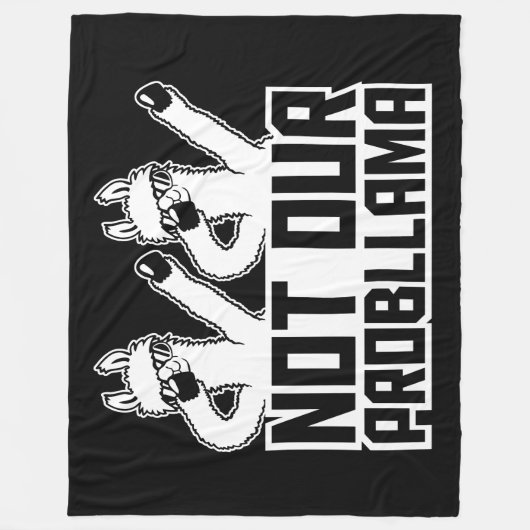 2 Llamas Not Our Probllama Dabbing Sunglasses Cool Fleecedecke (Vorderseite)