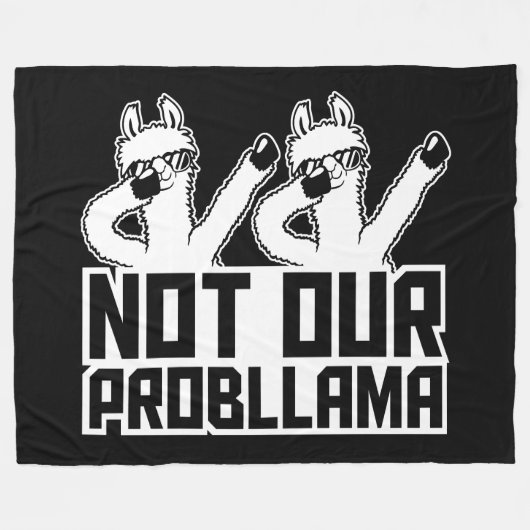 2 Llamas Not Our Probllama Dabbing Sunglasses Cool Fleecedecke (Vorderseite (Horizontal))