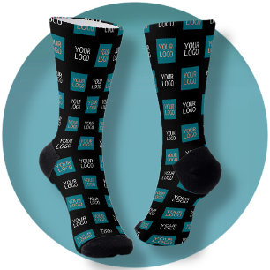 2 Logos, einfache wiederholende Logos schwarze S Socken