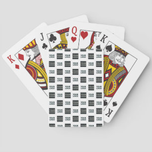 2 Logos Einfaches Wiederholungslogo Weiß Spielkarten