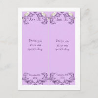 2 Love Birds Lila / Lavender Wedding Lesezeichen