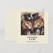 2 Löwen Steampunk Save the Date (Vorne/Hinten)