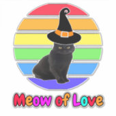 2.lustig schöner Bestseller mit Trend-Schwarzkatze Aufkleber (Vorderseite)