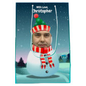 2 lustige Snowmen besonders angefertigt mit Ihren Mittlere Geschenktüte (Rückseite)