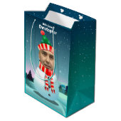 2 lustige Snowmen besonders angefertigt mit Ihren Mittlere Geschenktüte (Rückseite Schrägansicht)