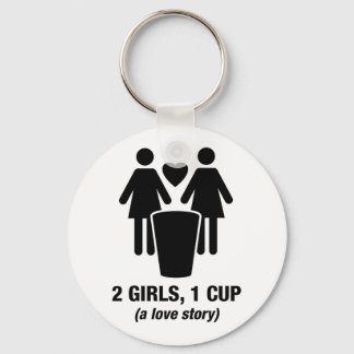 2 Mädchen eine Tasse - 2 Girls1Cup - lustiges Absc Schlüsselanhänger