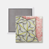 2" Magnet mit Originalkunst (Vorderseite/Rückseite)