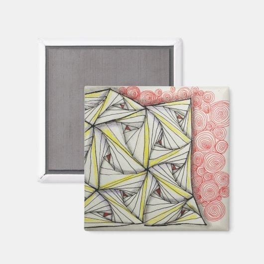 2" Magnet mit Originalkunst (Vorderseite/Rückseite)