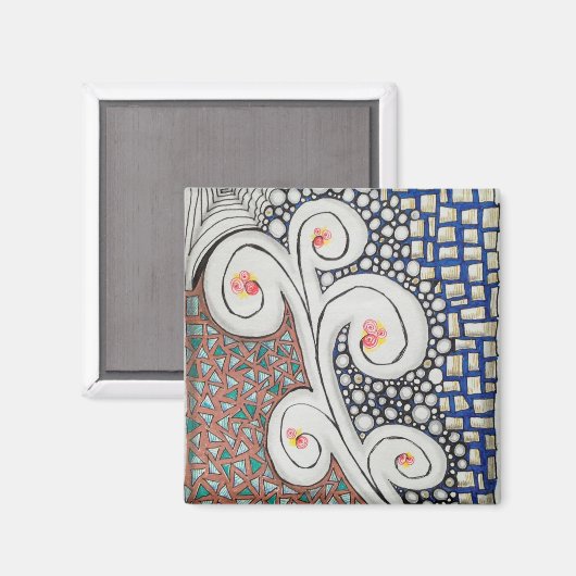 2" Magnet mit Originalkunst (Vorderseite/Rückseite)