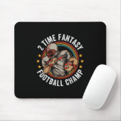 2 Mal Fantasy Football Champ FFFFFFIL Gewinner Ret Mousepad (Mit Mouse)