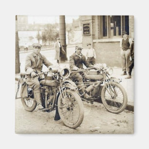 2 Männer auf Motorrädern Magnet