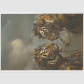 2 Mechanische Tiger Decoupage Seidenpapier (Vorderseite)