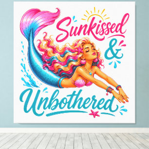 #2 Meerjungfrau-Wandkunst Wrapped Canvas (Gloss) Leinwanddruck