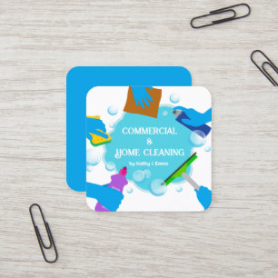 2 Mehrfache Namen für die Reinigung der Visitenkar Quadratische Visitenkarte