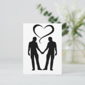 2 men with love | Gay men Pride Postkarte (Stehend Vorderseite)