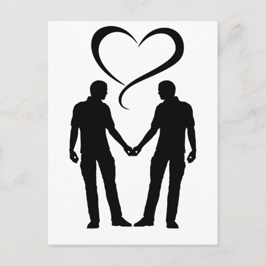 2 men with love | Gay men Pride Postkarte (Vorderseite)
