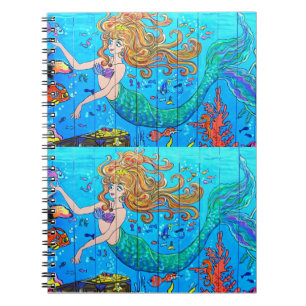 2 Mermaibook mit roter Spitze Notizblock