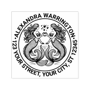 2 Mermaids Herzerkrankung Rücksendeadresse Permastempel