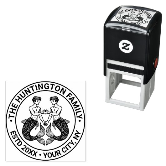 2 Mermen Herzerkrankung Familienname Datum estern Permastempel (Beispiel)