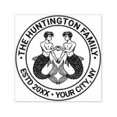 2 Mermen Herzerkrankung Familienname Datum estern Permastempel (Design)