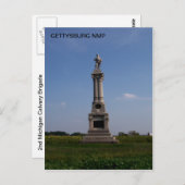 2. MICHIGAN CALVARY BRIGADE POSTKARTE (Vorne/Hinten)