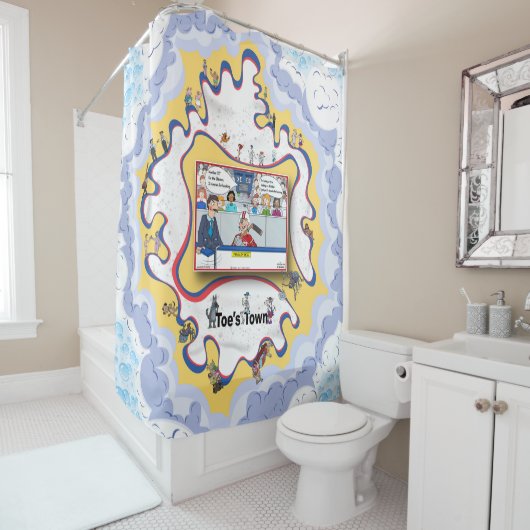 2 Minutes For Hooking | Literal Wordplay Duschvorhang (Beispiel)