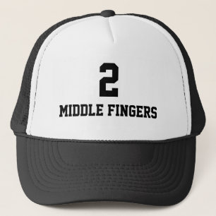 2 Mittelfinger Truckerhut Truckerkappe