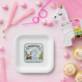 2 Monate Baby Meilenstein Welt Abenteuer Pappteller (Party)