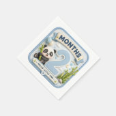 2 Monate Baby Meilenstein Welt Abenteuer Serviette (Ecke)