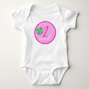 2 Monate Geburtstag für Mädchen Baby Strampler