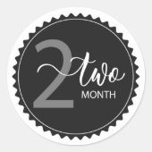 2 Monate Klassischer Rundaufkleber Runder Aufkleber (Vorderseite)