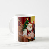 2 Mops des Weihnachtsmanns (f+B) Kaffeetasse (Vorderseite Links)