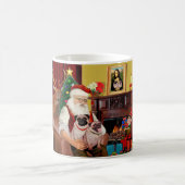 2 Mops des Weihnachtsmanns (f+B) Kaffeetasse (Mittel)