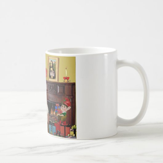 2 Mops des Weihnachtsmanns (f+B) Kaffeetasse (Rechts)