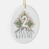2 Mountain Warrior Post-Its Keramik Ornament (Rechts)