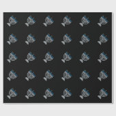 2. Nacht des Hanukkah Glitzer Wrapping Paper Geschenkpapier (Flach)