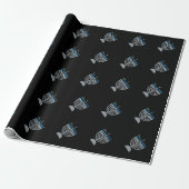 2. Nacht des Hanukkah Glitzer Wrapping Paper Geschenkpapier (Ungerollt)