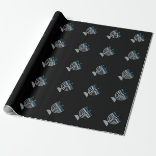 2. Nacht des Hanukkah Glitzer Wrapping Paper Geschenkpapier