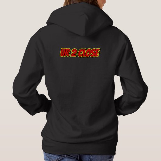 2 Nahes rotes Comic Hoodie (Rückseite)