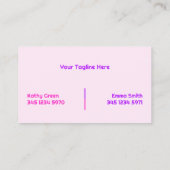 2 Namen Brows Lashes Tech Telefonnummerkarte (Rückseite)