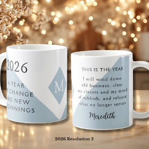 2. Neujahrsvorsatz für 2026 Jahr des Wandels Kaffeetasse