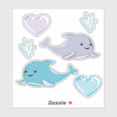 2 Niedlich Best Friend Whales Vinyl Sticker (Blatt)