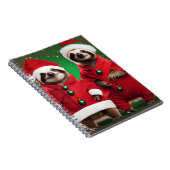 2 niedliche Abstände in einem Weihnachtskostüm Notizblock (Rechte Seite)