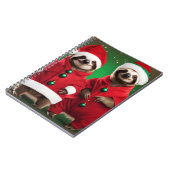 2 niedliche Abstände in einem Weihnachtskostüm Notizblock (Linke Seite)