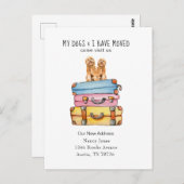 2 niedliche Ankündigung zur Bewegung des Golden Do Postkarte (Vorne/Hinten)