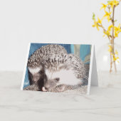 2 niedliche Igel Karte (Gelbe Blume)