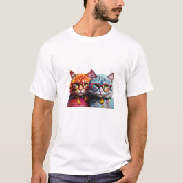 2 niedliche Katzen T - Shirt
