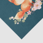 2 Niedliche kleine rote Füchse Wasserfarbdesign Seidenpapier (Ausschnitt)