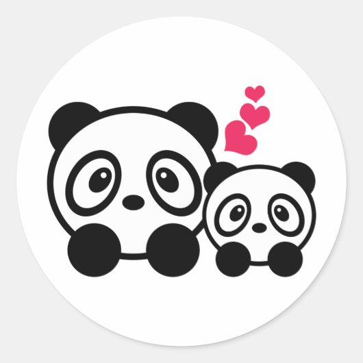 2 Niedliche Panda Stickers (Vorderseite)