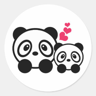 2 Niedliche Panda Stickers